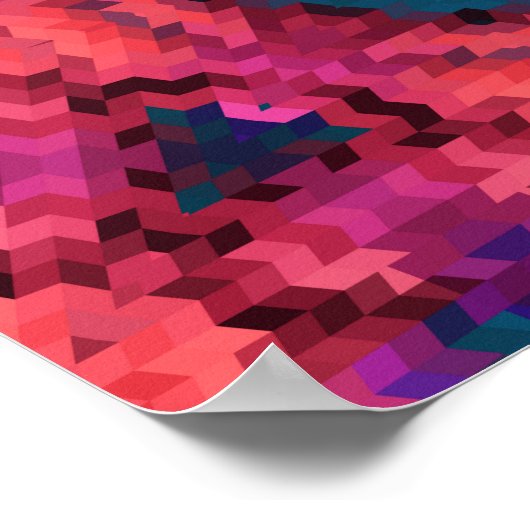 Abstracte rondcirkelvormen mandala kaleidoscope poster (Hoek)