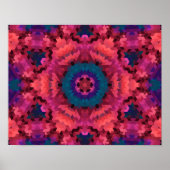 Abstracte rondcirkelvormen mandala kaleidoscope poster (Voorkant)