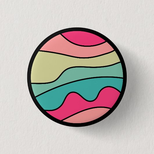 Abstracte Ronde 160422(01) Button 3,2 Cm (Voorkant)
