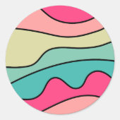 Abstracte Ronde 160422(01) Sticker (Voorkant)