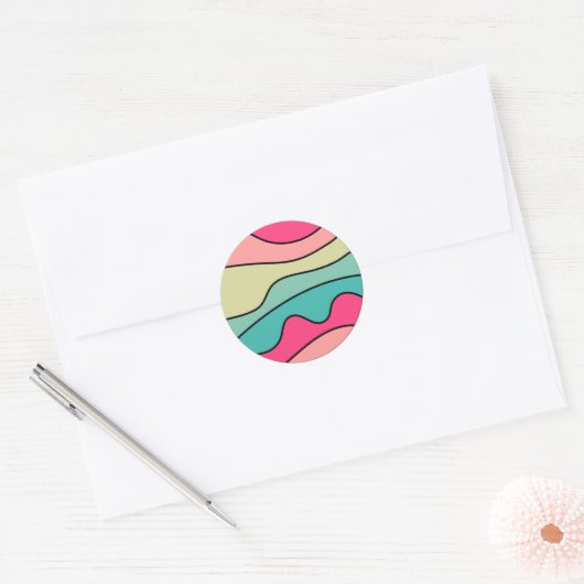 Abstracte Ronde 160422(01) Sticker (Envelop)