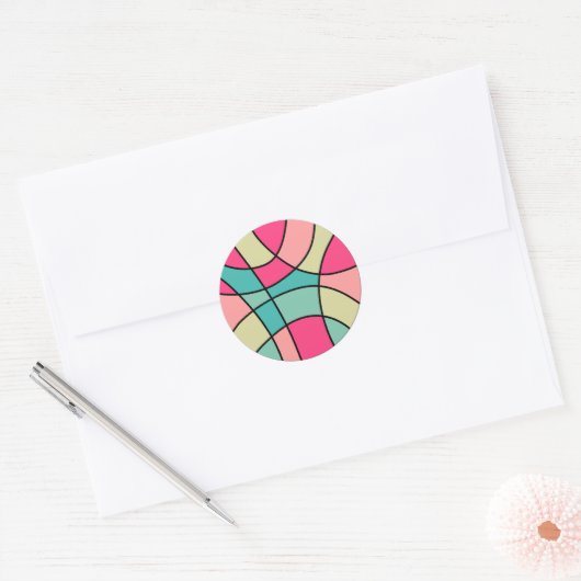 Abstracte Ronde 160422(06) Sticker (Envelop)