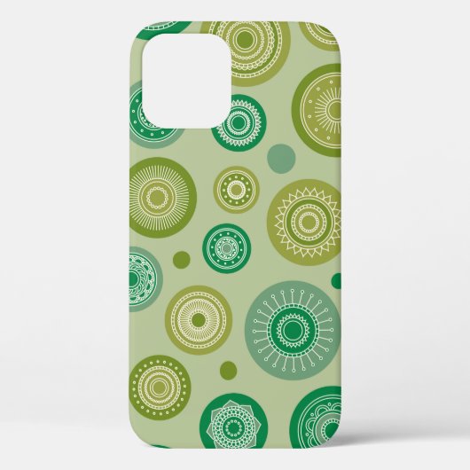 Abstracte ronde ornamenten naadloos patroon. Case-Mate iPhone case (Achterkant)