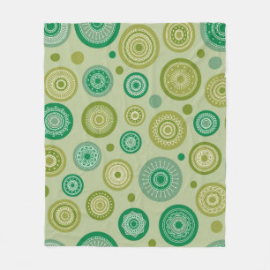 Abstracte ronde ornamenten naadloos  patroon. fleece deken