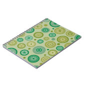 Abstracte ronde ornamenten naadloos patroon. notitieboek (Linkerzijde)