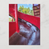 Abstracte Rood Glijbaan  Briefkaart (Voorkant)
