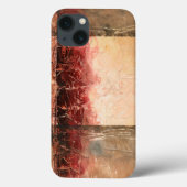 Abstracte rood landschap Case-Mate iPhone case (Achterkant)