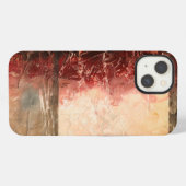 Abstracte rood landschap iPhone hoesje (Achterkant horizontaal)