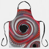 Abstracte Rood Verlopend Spiraal Fractal Schort (Voorkant)