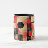 Abstracte Rood & Zwart Mok - Persoonlijke Kunstzin (Midden)
