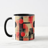 Abstracte Rood & Zwart Mok - Persoonlijke Kunstzin (Links)
