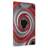 Abstracte rood-zwarte gradiënt spiraal fractaal klembord (Rechts)
