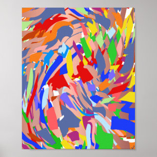 Abstracte roodroze roodroodroodroodroodroodbruin poster