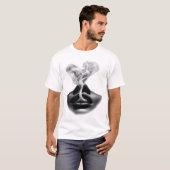 Abstracte rook gezicht grafische T-shirt voor here (Voorkant volledig)