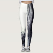 Abstracte rook in zwart-wit leggings (Voorkant)