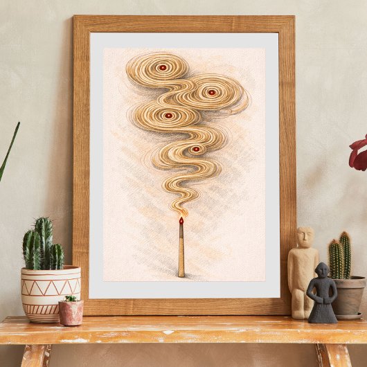 abstracte rook kunst | lucifer illustratie poster