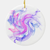 Abstracte rook op het water keramisch ornament (Achterkant)