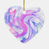 Abstracte rook op het water keramisch ornament (Achterkant)