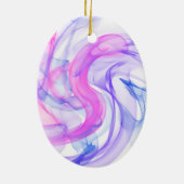 Abstracte rook op het water keramisch ornament (Achterkant)