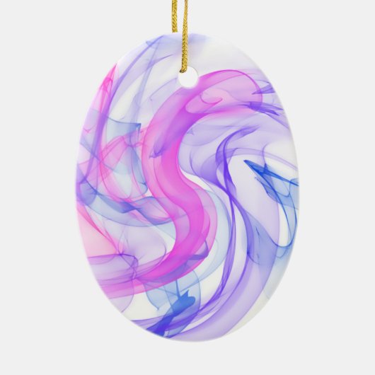 Abstracte rook op het water keramisch ornament (Achterkant)