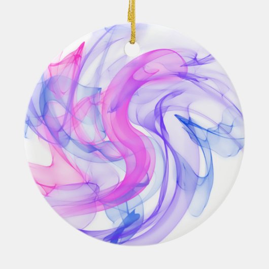 Abstracte rook op het water keramisch ornament (Achterkant)