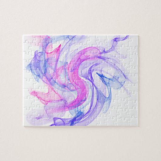 Abstracte rook op het water legpuzzel (Horizontaal)