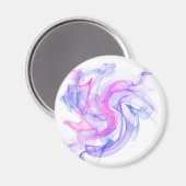 Abstracte rook op het water magneet (Voorkant / Achterkant)