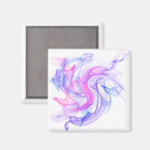 Abstracte rook op het water magneet (Voorkant / Achterkant)
