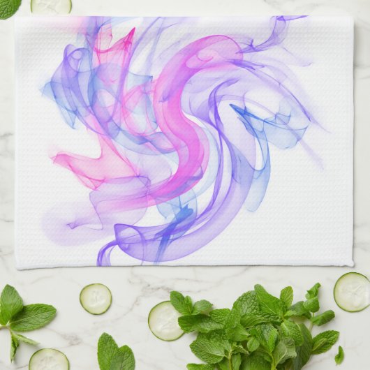 Abstracte rook op het water theedoek (Gevouwen)