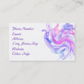 Abstracte rook op het water visitekaartje (Achterkant)