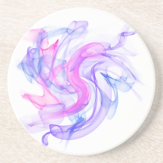 Abstracte rook op het water zandsteen onderzetter (Voorkant)