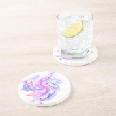 Abstracte rook op het water zandsteen onderzetter (Zijkant)