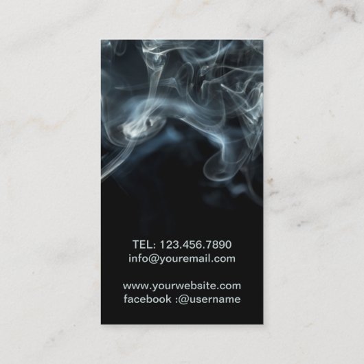 Abstracte rookhkko visitekaartje (Achterkant)