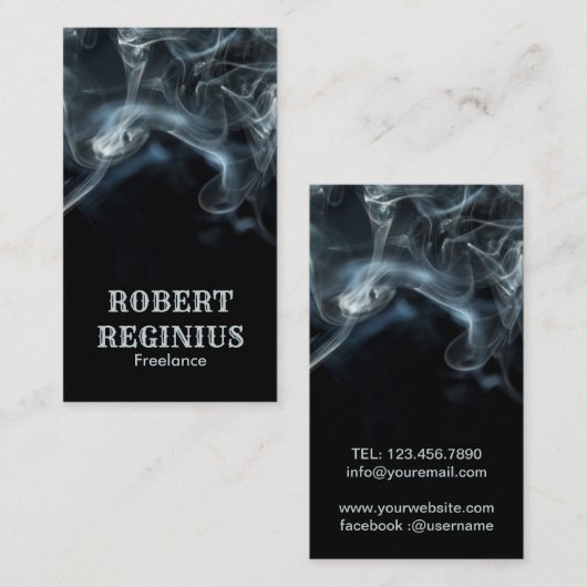 Abstracte rookhkko visitekaartje (Voorkant / Achterkant)