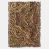 Abstracte rookwerveling aardetdekens deken (Voorkant Verticaal)