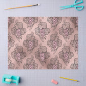 Abstracte Roos Gold-druiven op zwarte wijnstokken, Tissuepapier (Craft)