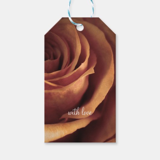 Abstracte Roos-macro Cadeaulabel (Voorkant)