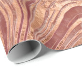 Abstracte Roos, marmer en kwartskristal textuur Cadeaupapier (Rol Hoek)