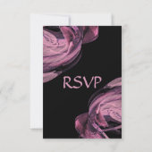 Abstracte Roos RSVP met Menu Keuze (Achterkant)