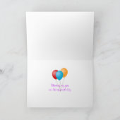 Abstracte Roos verjaardag Kaart (Binnen)