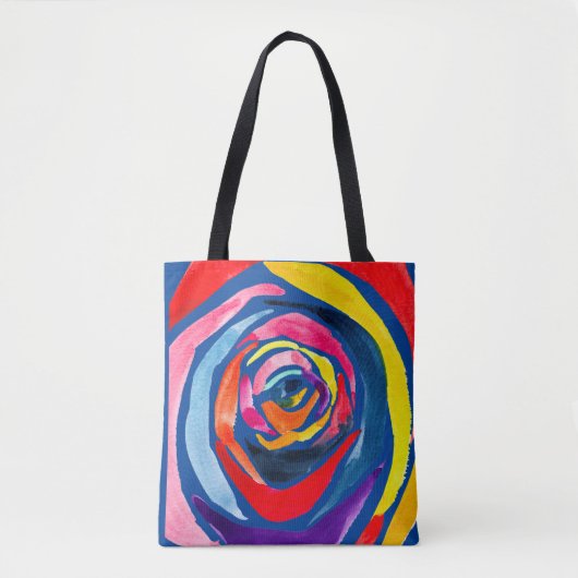 Abstracte roos waterverf pop tote bag (Voorkant)