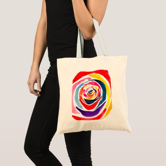 Abstracte roos waterverf pop tote bag (Voorkant (product))