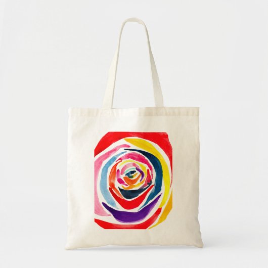 Abstracte roos waterverf pop tote bag (Voorkant)