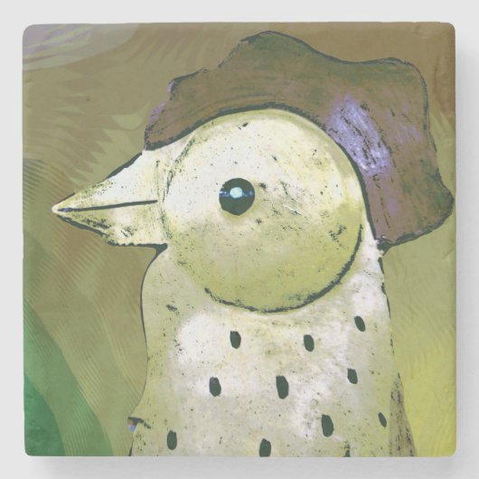 Abstracte Rooster 1 Stenen Onderzetter (Voorkant)
