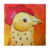 Abstracte Rooster 3 Tegeltje (Voorkant)