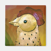 Abstracte Rooster 5 Magneet (Voorkant)