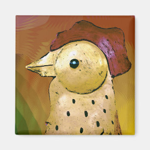 Abstracte Rooster 5 Magneet