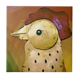 Abstracte Rooster 5 Tegeltje