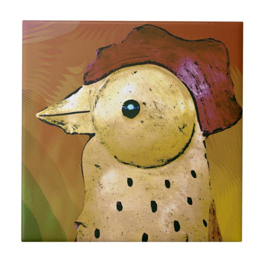 Abstracte Rooster 5 Tegeltje (Voorkant)