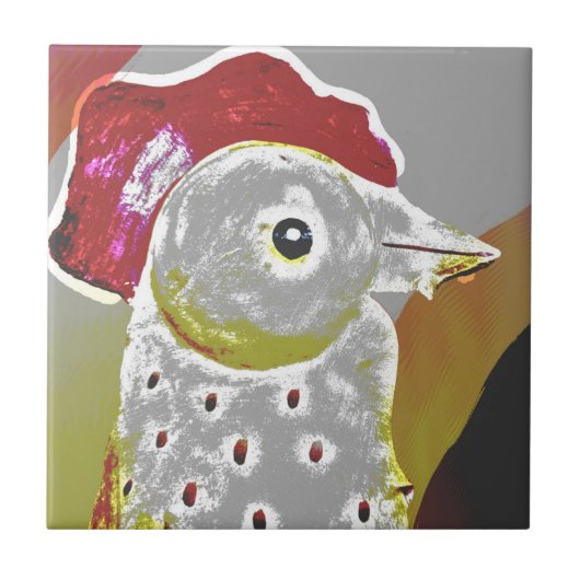 Abstracte Rooster 6 Tegeltje (Voorkant)